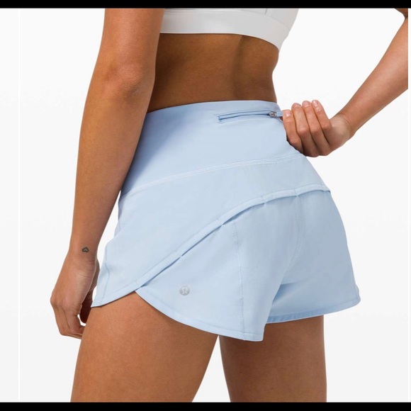 lululemon athletica Pants - Lululemon high waist speed short 2.5 inches light blue size 4